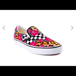 Vans Slip-On Rose & Leopard Print